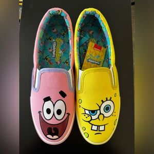 SpongeBob square pants women’s canvas shoes, NWT, Size 8 1/2, Ground Up